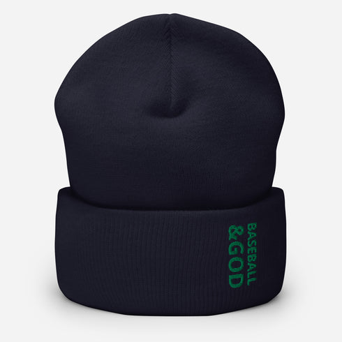 Baseball &God Irish Cuffed Beanie